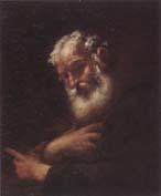 unknow artist Study of a bearded old man,possibly a hermit,half-length oil painting image